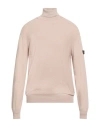 Peuterey Man Turtleneck Sand Size 3xl Cotton, Wool In Neutral