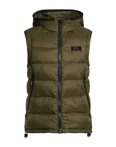 Peuterey Man Vest Military Green Size 3xl Polyamide