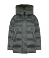 Peuterey Medium-length Puffer Jacket With Adjustable Side Zips In Gray
