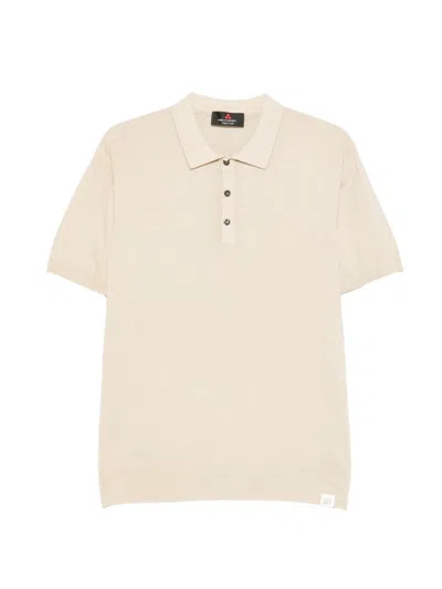 Peuterey Grey Cotton Polo In Burgundy