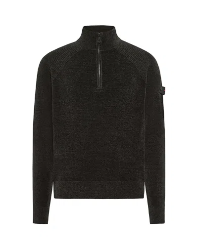 Peuterey Men's Half-zip Knit Sweater In Black