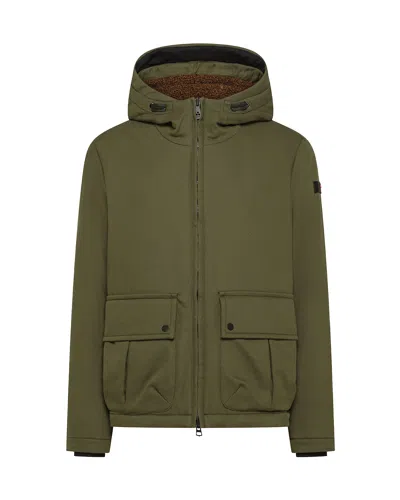 Peuterey Men's Hooded Parka Jacket In Green