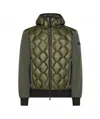 Peuterey Quilted Green Polyamide Jacket With Hood In Multi