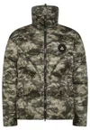 Peuterey Camouflage Puffer Jacket With High Collar In Multi