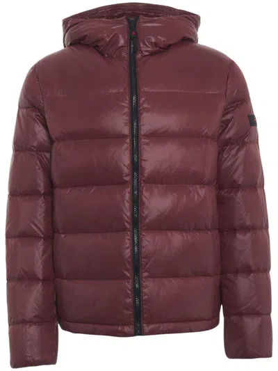 Peuterey Men's Polyamide Coat In Burgundy