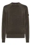 Peuterey Soft Chenille Knit Pullover With Ribbed Details In Brown
