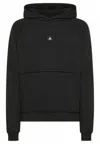 Peuterey Ribbed Knit Hoodie With Polished Finish In Black