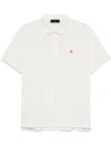 Peuterey Mezzola White Piquet Polo In Nude