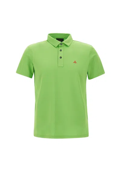 Peuterey Mezzola Cotton And Silk Polo Shirt In Green