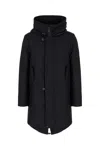 Peuterey Midnight Blue Stretch Nylon Blend Down Jacket In Black