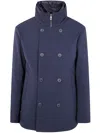 Peuterey Man Jacket Midnight Blue Size L Polyester, Elastane In Blue