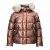 Peuterey Pink Polyester Full-length Jacket In Brown