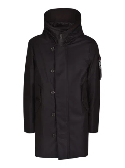 PEUTEREY MINIMALIST BLACK COAT