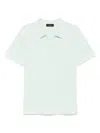 Peuterey Mint Green Polo Shirt With Contrasting Trim In Blue