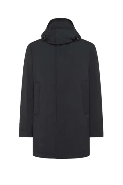 Peuterey Modern Black Jacket With High Collar