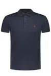 Peuterey Multicolor Polo T-shirt With Buttoned Placket In Blue