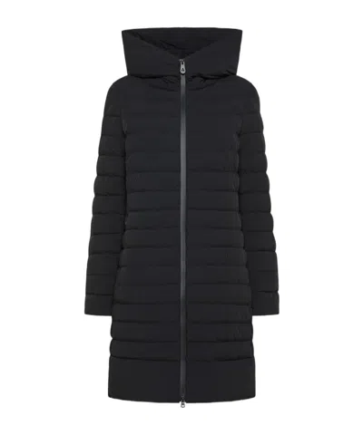 Peuterey Narrow Groove Quilted Down Jacket In Black