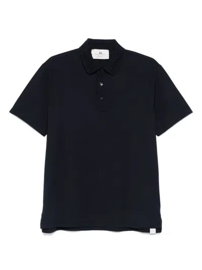 Peuterey Navy Blue Cotton Blended Polo Shirt