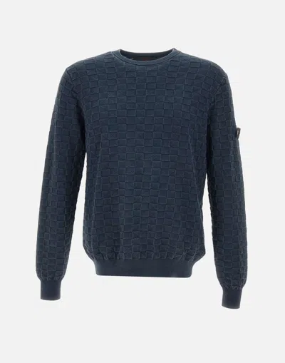 Peuterey Omnium Cotton Sweater In Blue