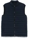 Peuterey Quilted Blue Jacket With High Collar