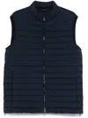 Peuterey Quilted Blue Jacket With High Collar