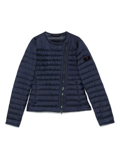 Peuterey Navy Blue Off-centre Zip Puffer Jacket