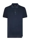 Peuterey Navy Blue Solid Polo In Blue