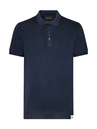 Peuterey Navy Blue Solid Polo