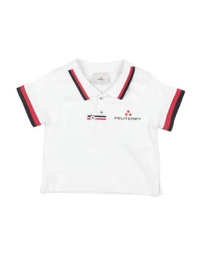 Peuterey Babies'  Newborn Boy Polo Shirt White Size 3 Cotton