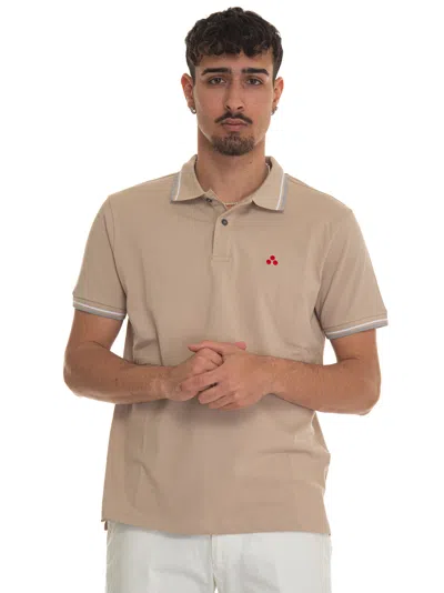 Peuterey Newmedinillastr01 Short-sleeved Polo Shirt In Beige