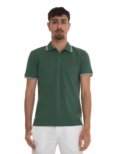 Peuterey Newmedinillastr01 Short-sleeved Polo Shirt In Military Green