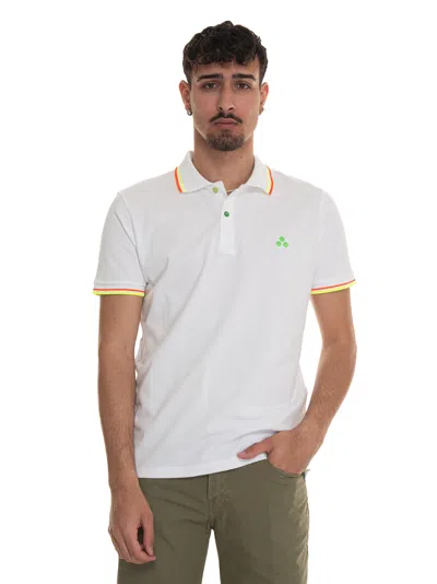 Peuterey Newselandinastr02 Short Sleeve Polo Shirt In White