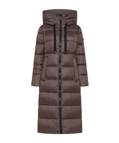 Peuterey Nunki Long Down Jacket In Brown