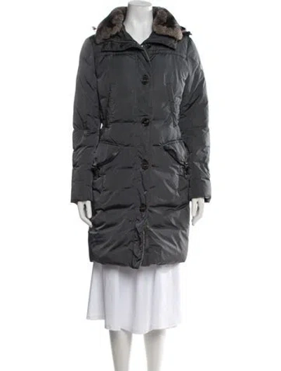 Pre-owned Peuterey Nylon Down Coat In Grey