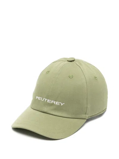 Peuterey Olive Logo Baseball Hat In Green