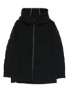 Peuterey Tailored Black Coat With Structured Collar And Minimalist Appeal In Black
