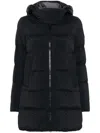 Peuterey Padded Shell Coat With Front Zip In Black