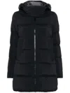 Peuterey Padded Shell Coat With Front Zip In Black