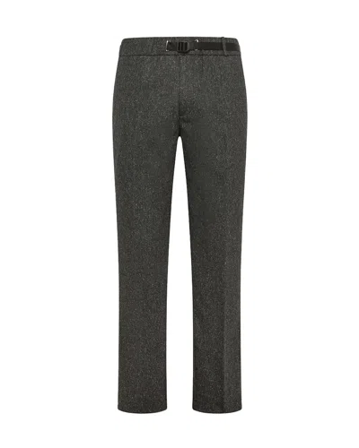 PEUTEREY GREY WOOL TWILL TROUSERS