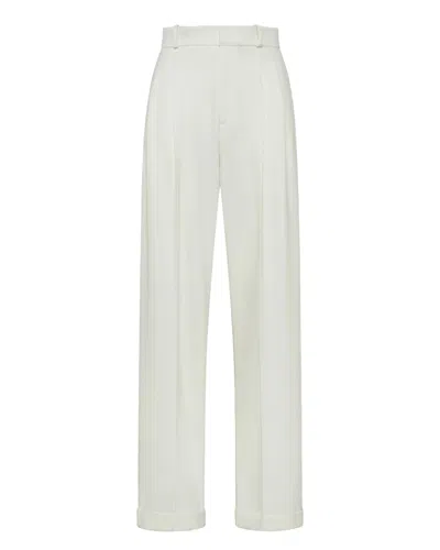 PEUTEREY PANTALONE SARTORIALE IN MISTO LANA BIANCO