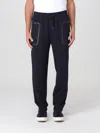 Peuterey Blue Trousers With Elastic Waistband And Drawstring In Blau
