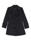 Peuterey Double-breasted Blue Coat With Metallic Buttons