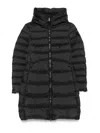 Peuterey Quilted Black Parka With High Collar In Black