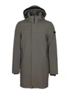 Peuterey Smooth Trench Coat In Technical Fabric In Green