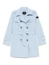 Peuterey Sky Blue Parka With Double-breasted Front