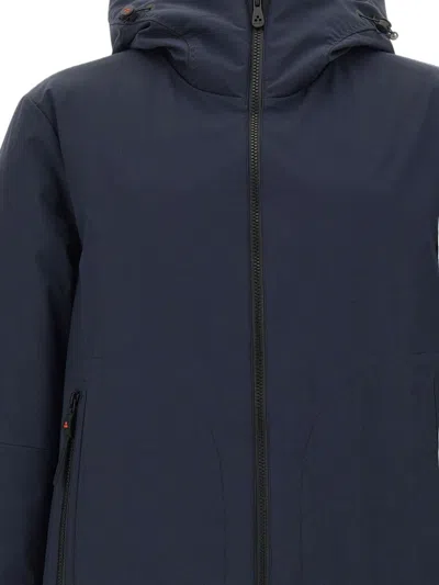 Peuterey Parka With Logo Patch In Blue