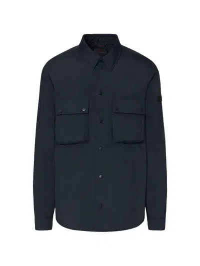 Peuterey Patch-pocket Overshirt In Blue