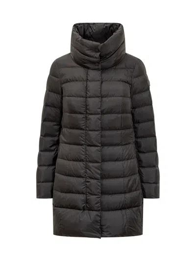 Peuterey Peacoat-style Down Puffer Jacket With Hood In Nero