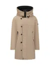 Peuterey Beige Coat With Technical Hood In Neutral
