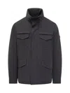 Peuterey Black Technical Jacket With Multiple Pockets In Blue